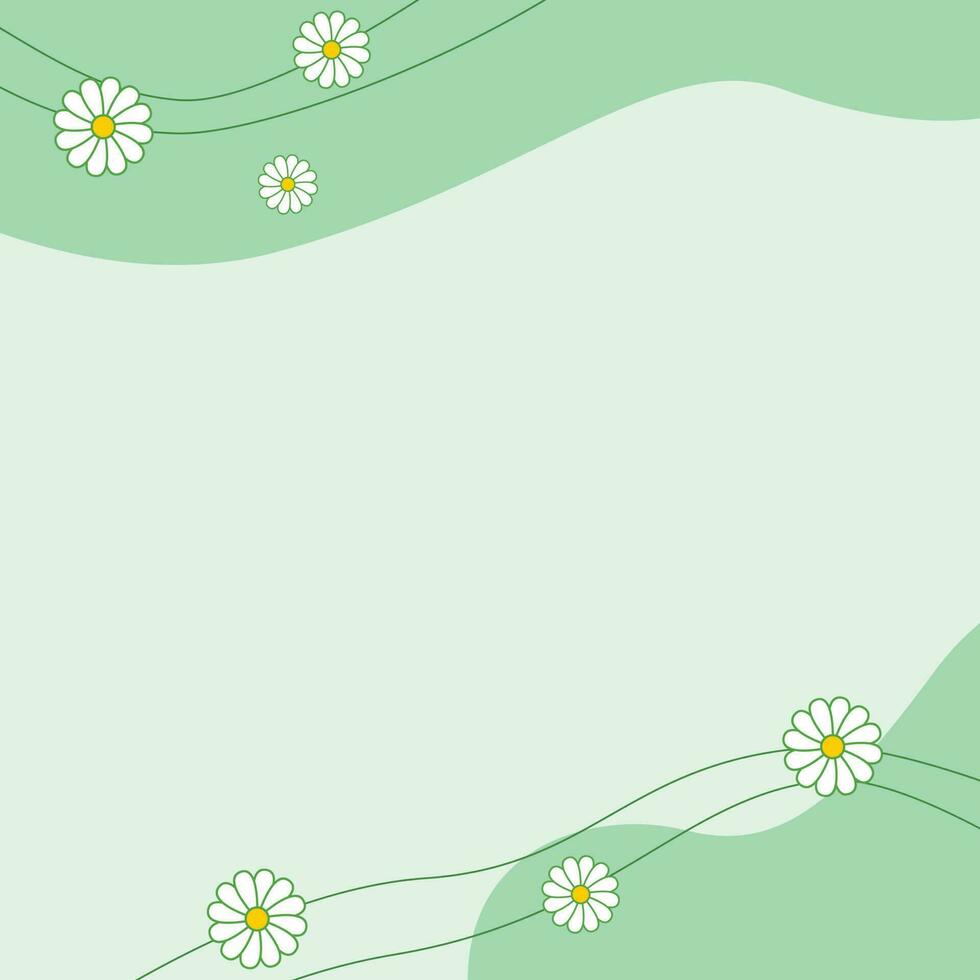 Green background spring aesthetic vector