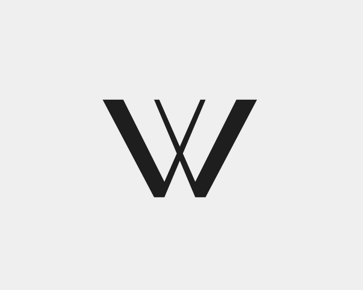 Modern logo design template. W logo modern and elegant. Abstract emblem W letter logo design logotype element for your business. vector