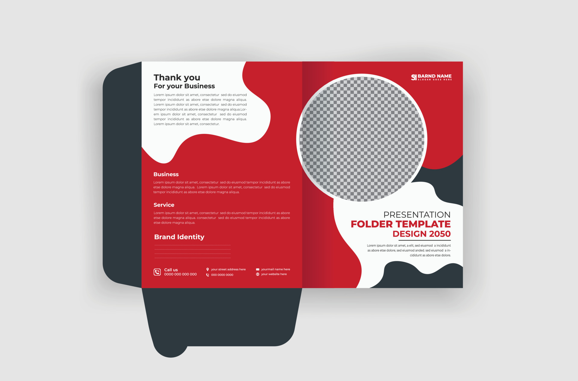 Business presentation File folder design template 23905074 Vector Art