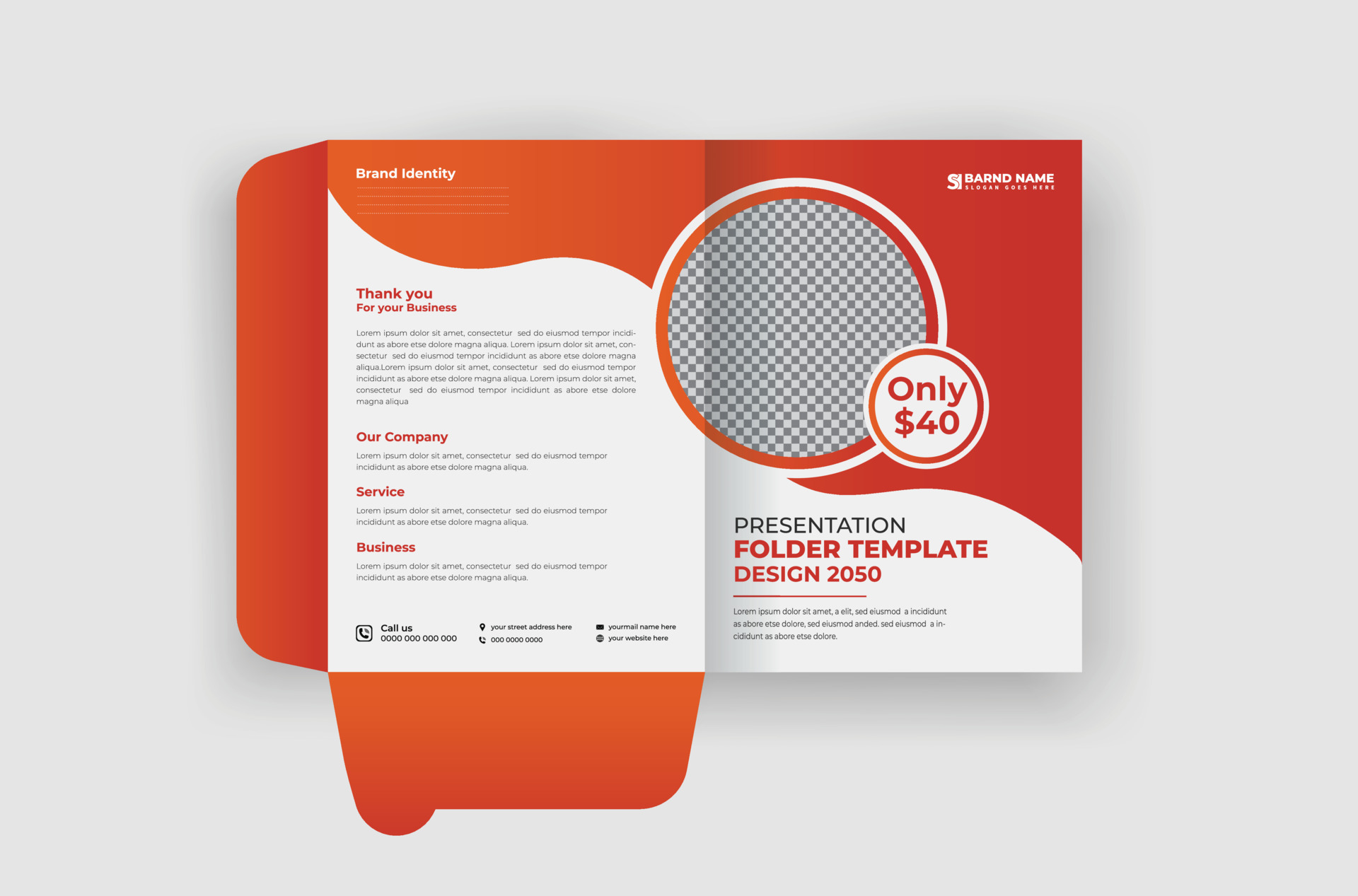 Business presentation File folder design template 23905079 Vector Art
