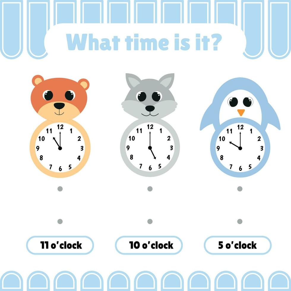 What time is it vector