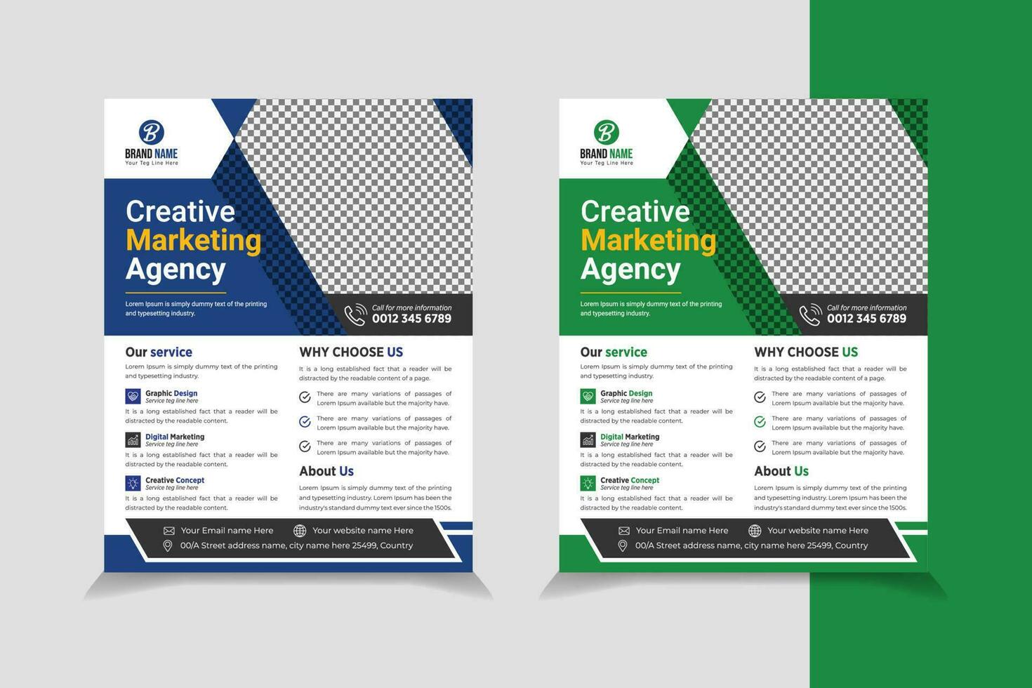 Creative Business Flyer Cover design, Modern Cover layout Design With MArketing Agency, Corporate Business flyer template, colorful scheme template in A4 size vector