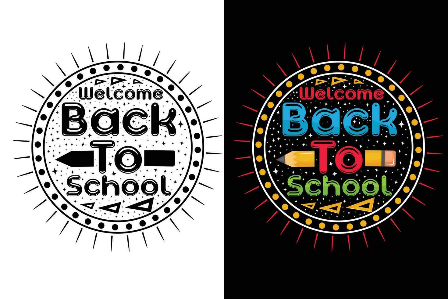 Back to school t-shirt design, 100 days of school, first day, 100-day typography t-shirt, kids t-shirt vector