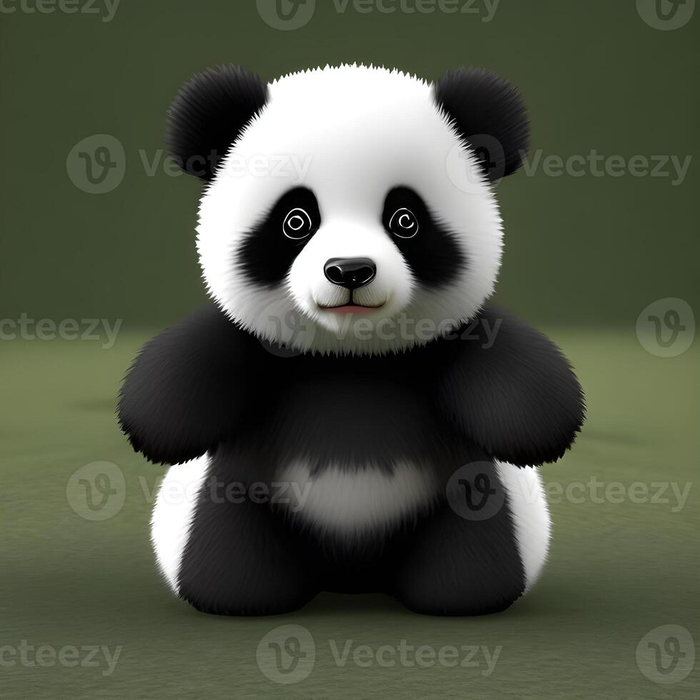 Cute tiny little panda cub , photo