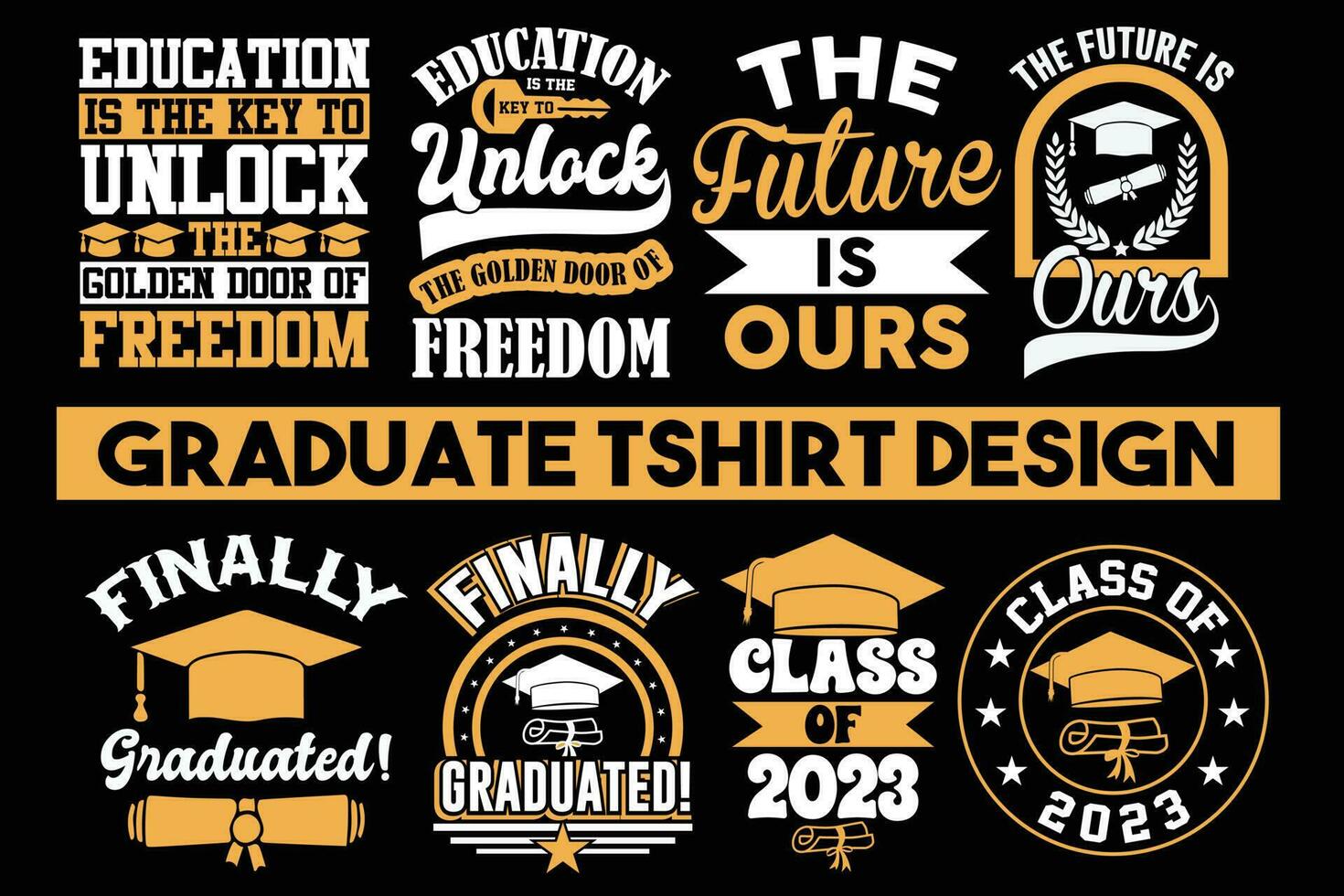 Graduation t-shirt design bundle, Graduation new t-shirts, Graduation funny t-shirt vector design, bundle t shirt design