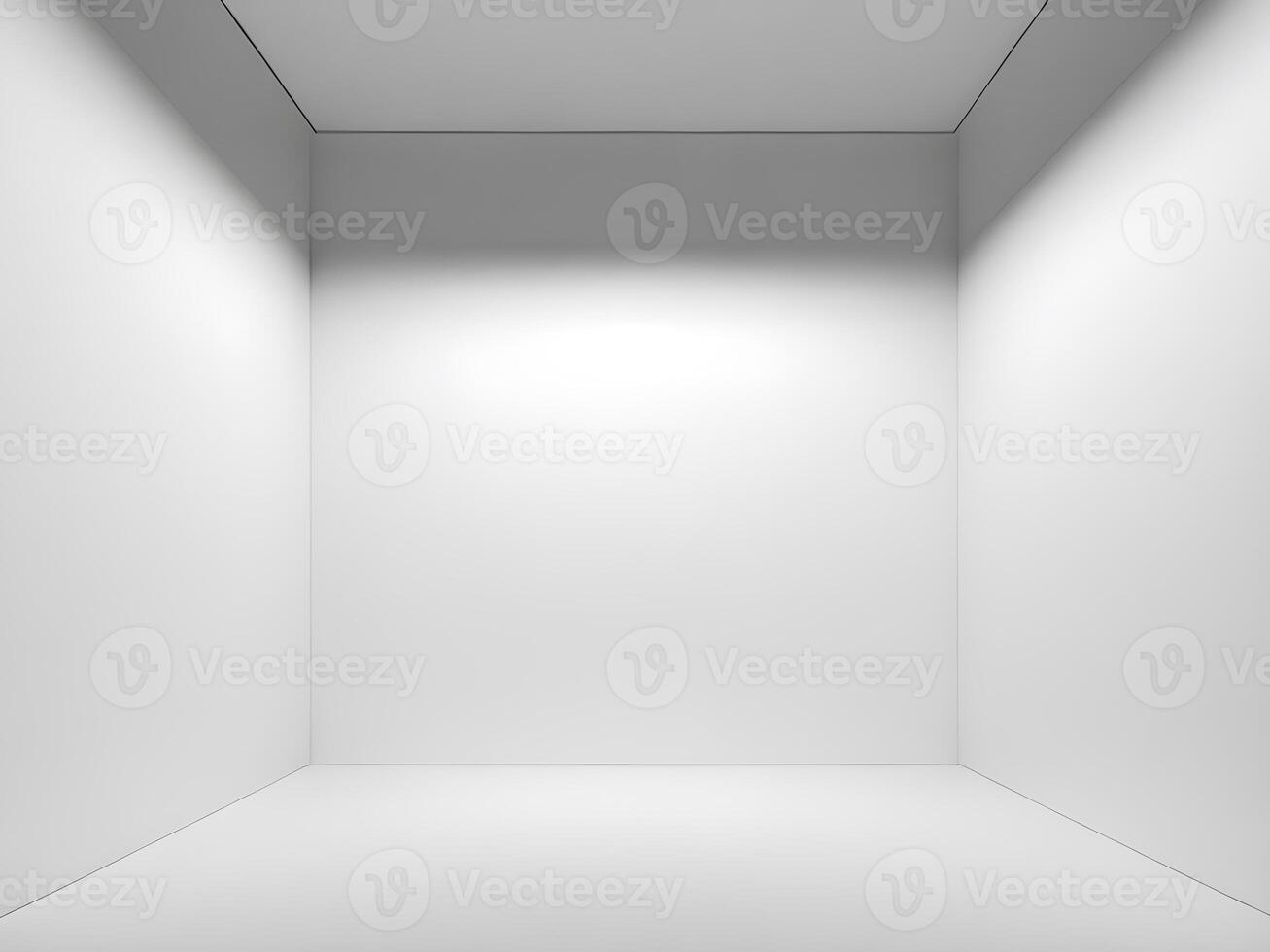 Interior of an empty white studio room. photo