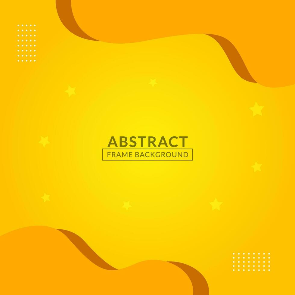 Premium Trendy simple abstract geometric wallpaper with fluid shapes Yellow Color Theme vector