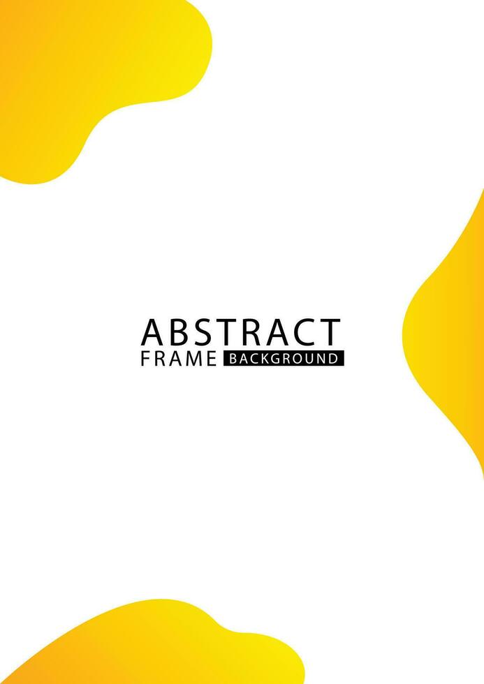 Trendy simple abstract geometric wallpaper with fluid shapes A4. Abstract liquid background with yellow color. Dynamic motion style for banners , pamphlet, poster, frame, border, presentations, flyers vector