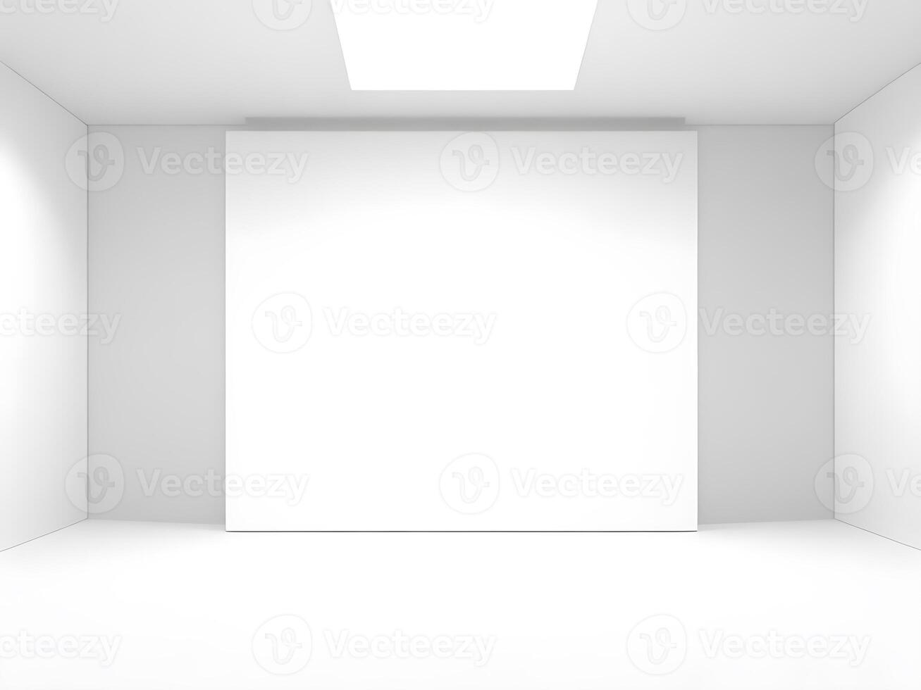 Interior of an empty white studio room. photo