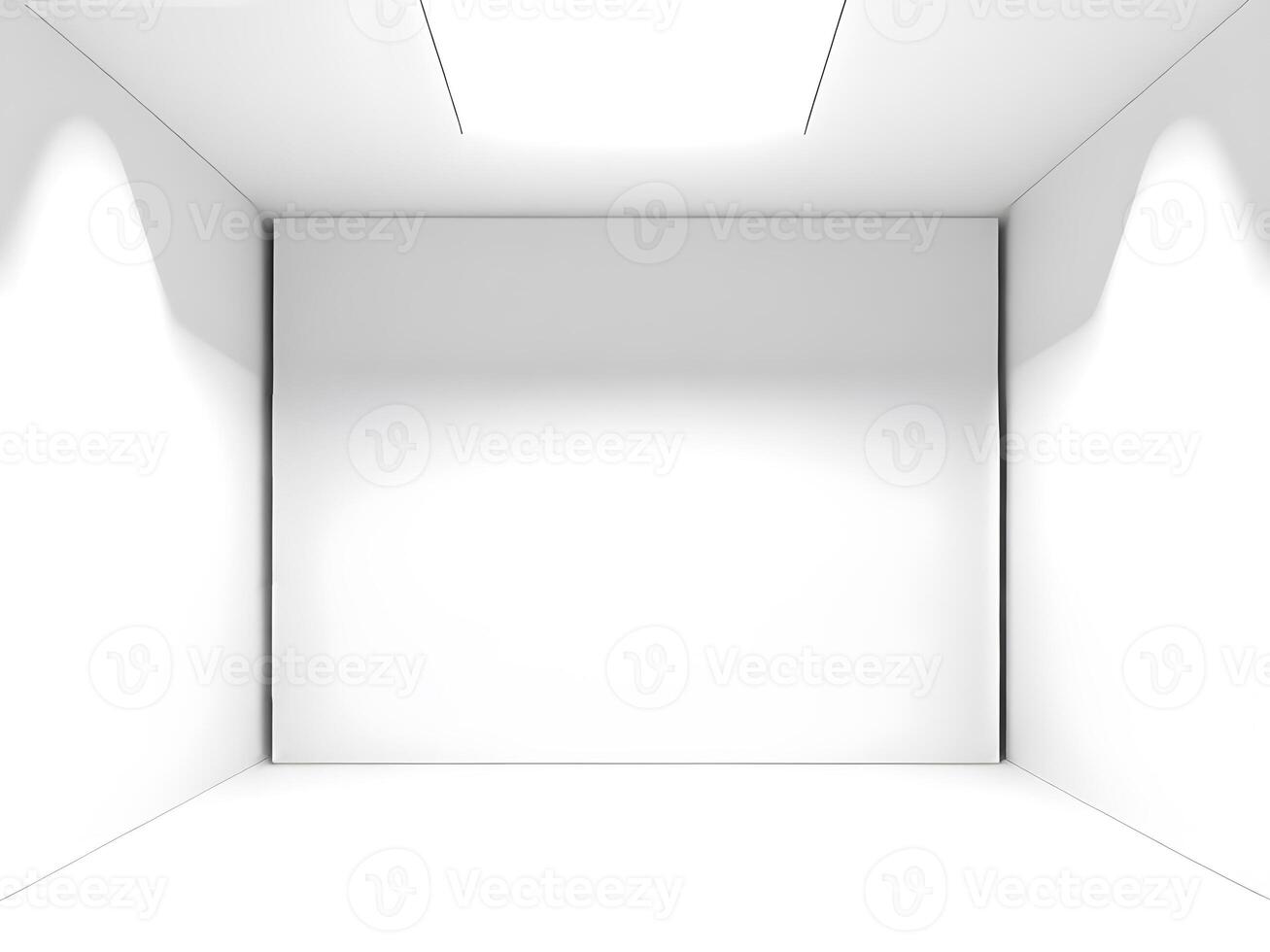 Interior of an empty white studio room. photo