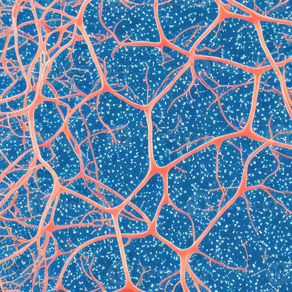 Neuron cell network model. photo