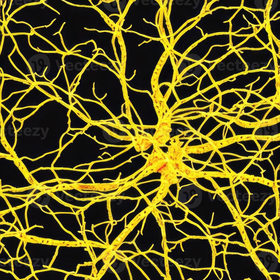 Neuron cell network model. photo