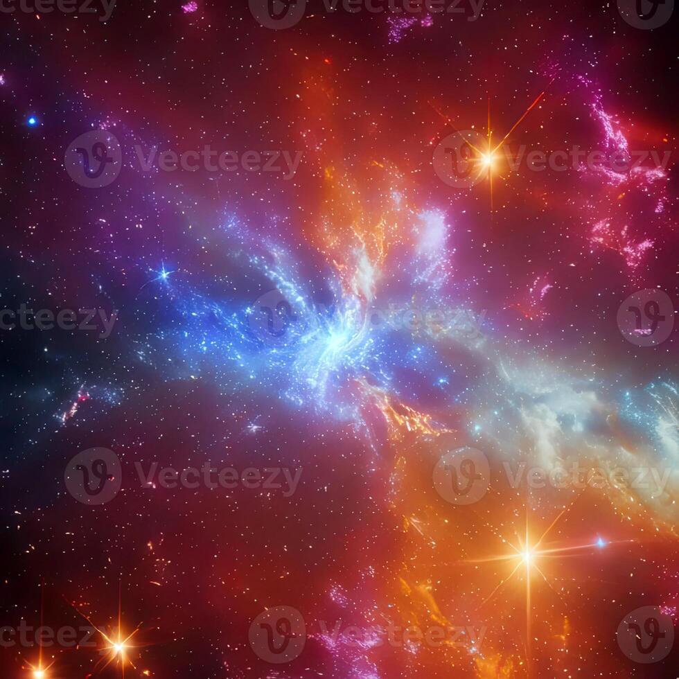 Space background with realistic nebula. photo