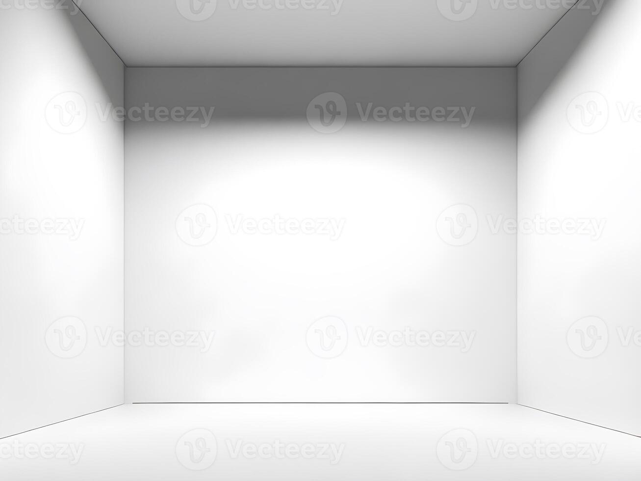 Interior of an empty white studio room. photo