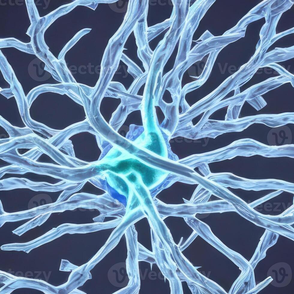 Neuron cell network model. photo