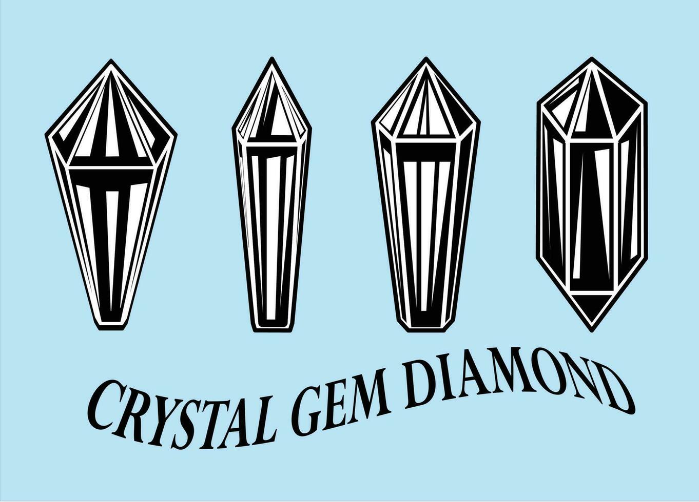 Crystal icon and Gemstone Illustration vector