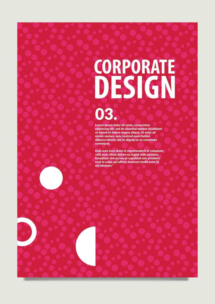 Abstract vector cover template using red color and halftone dots. Cover with pattern decoration. Suitable for annual report, magazine, catalog, template, company profile, book, and document.