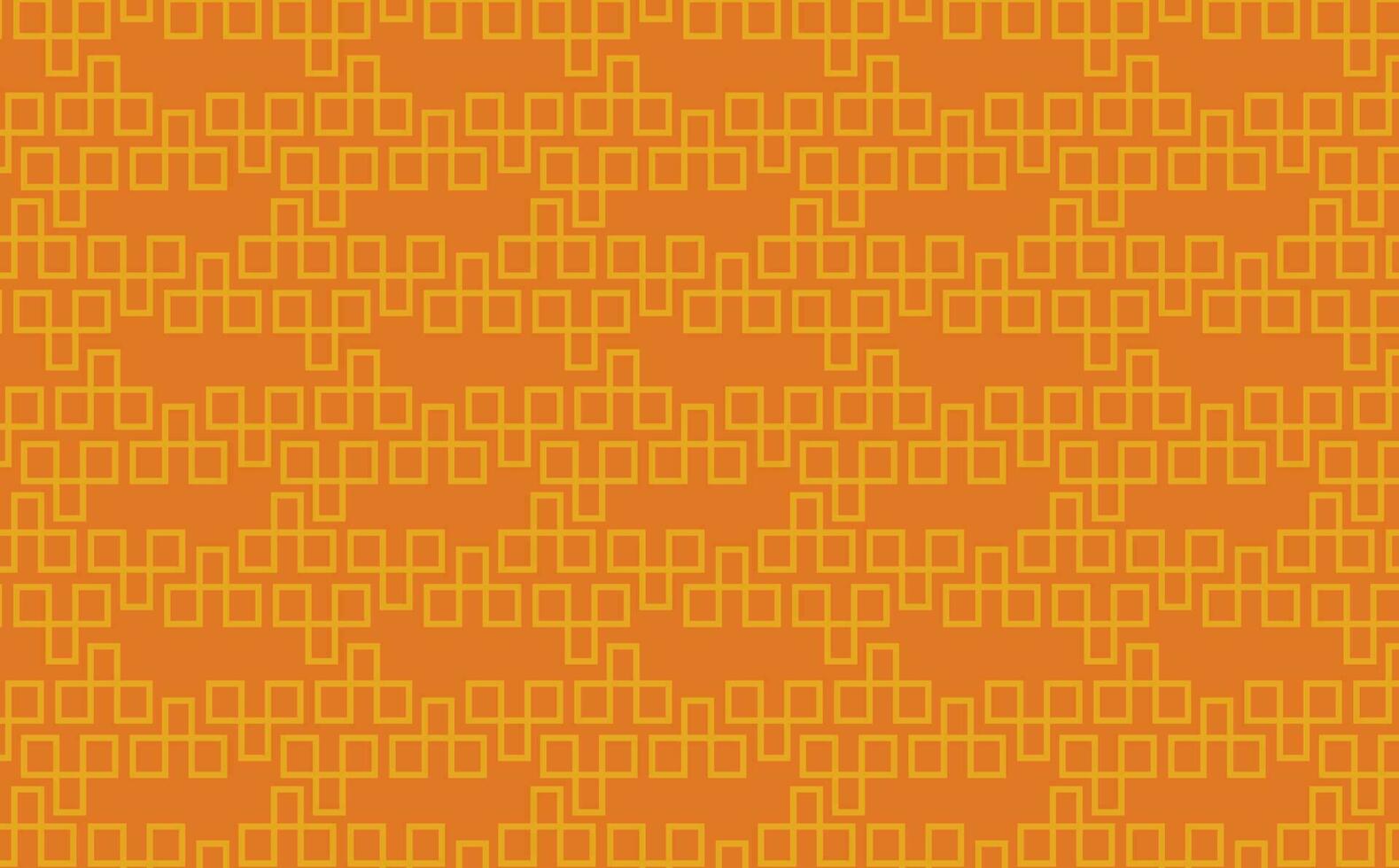 Orange colored batik pattern consists of intertwined squares. Suitable for fabric, brand, background, wallpaper, banner, and cover. vector