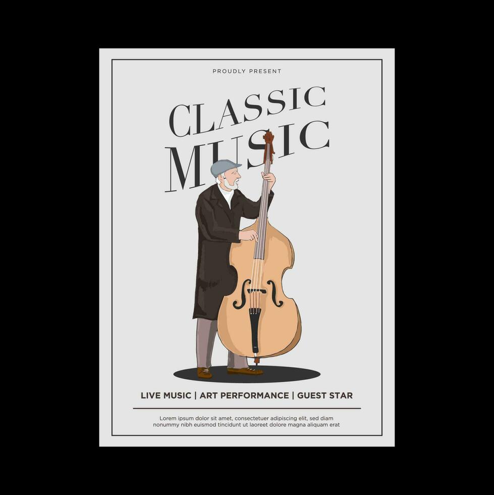 Classic music festival poster vector