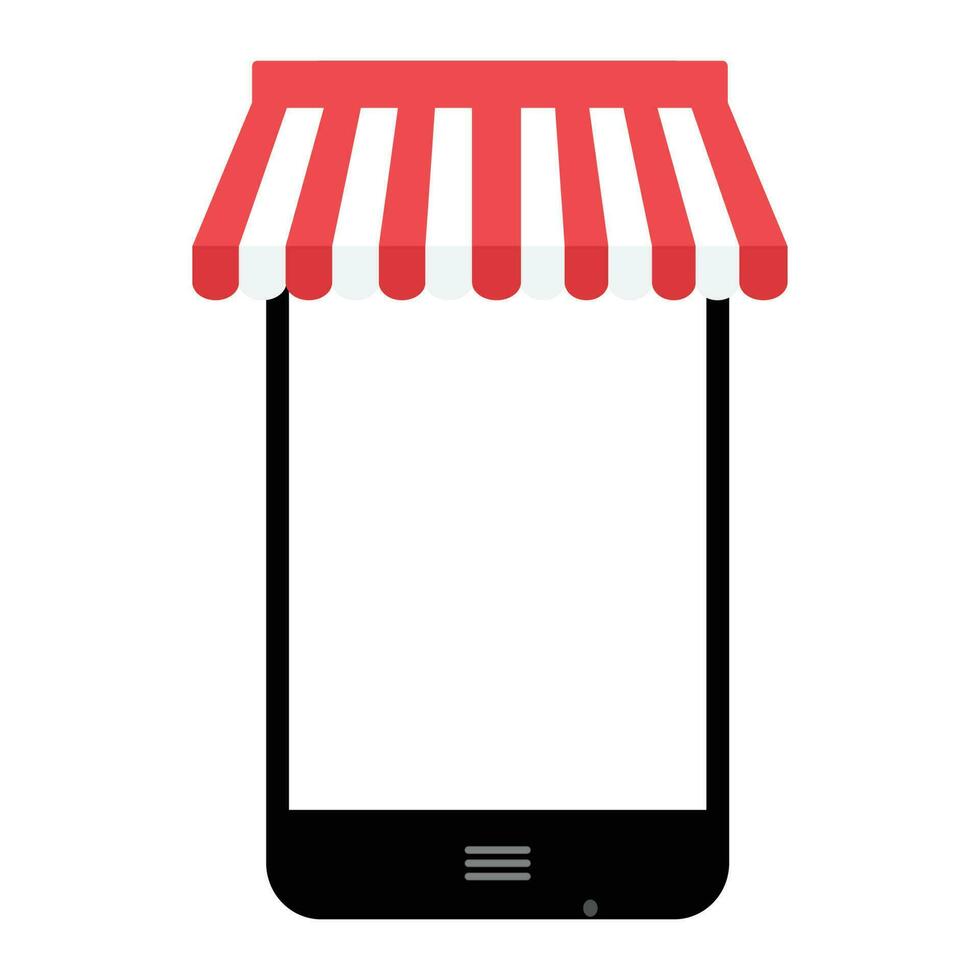 Online shopping with smartphone. Shopping icon and technology mobile e-commerce with use phone, vector illustration