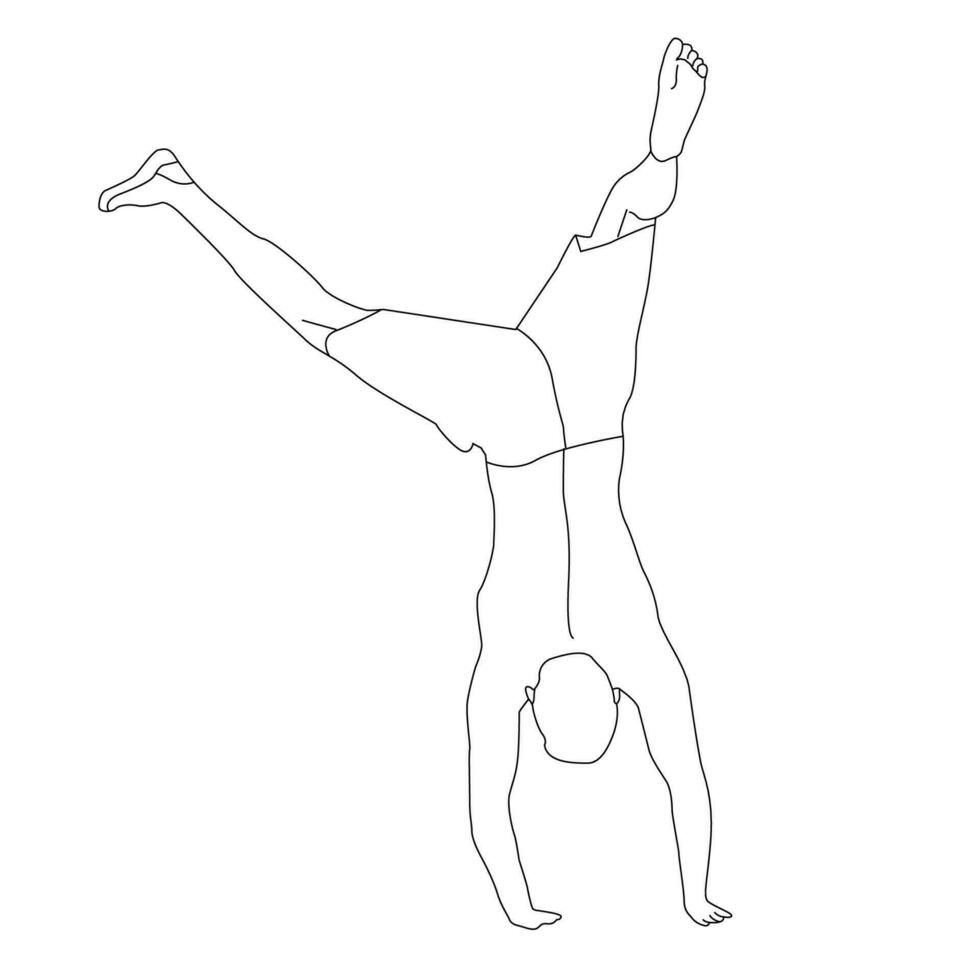 Man Pose Line art Vector Illustration