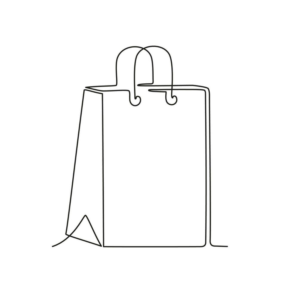 bolsa de papel con plantilla de mango de juego de compras. paquete de papel artesanal marrón para regalo, comida, artículo. tienda, paquetes de supermercado, embalaje al por menor. llevar, entrega en bolsa ecológica. maquetas vista frontal. vector