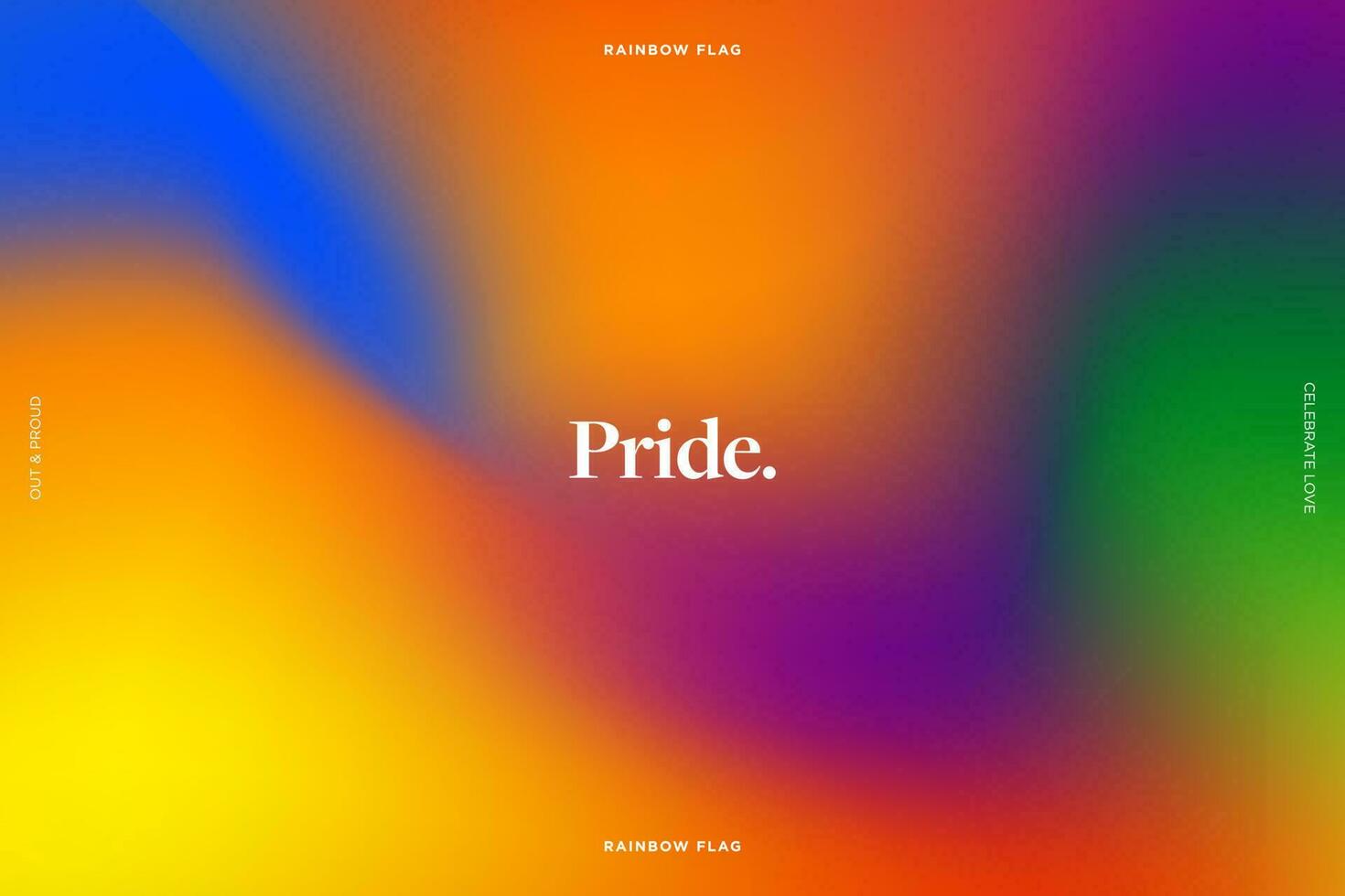 Pride Text on Rainbow Gradient background vector