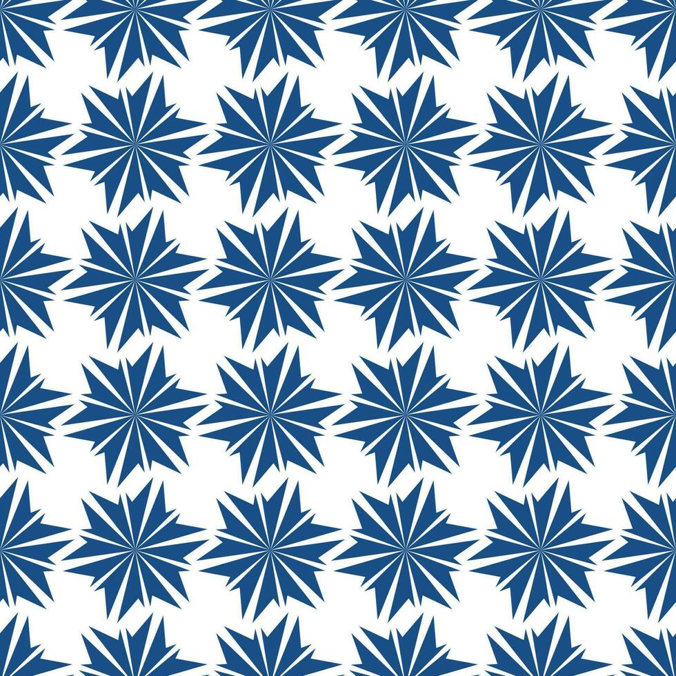 Vector geometric seamless pattern in blue and white. Winter background for the design of postcards, clothes. gifts, paper, textiles, etc.