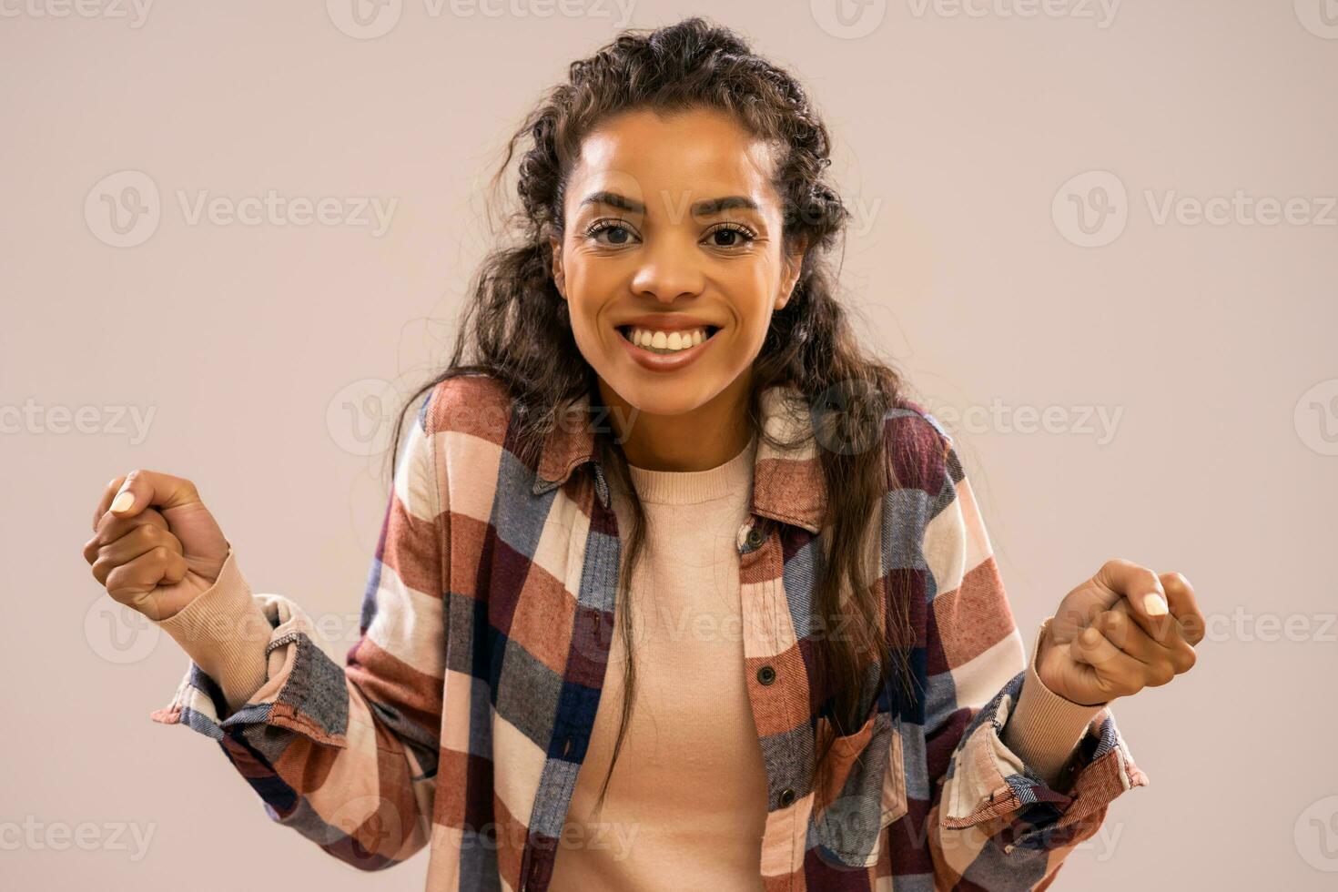 Portrait of an impatient African American woman photo