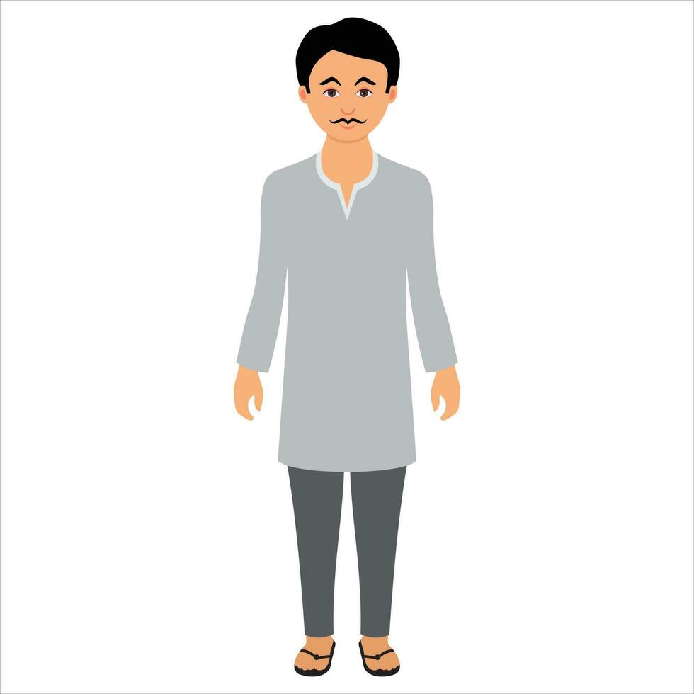 Cartoon illustration of indian male character 23908640 Vector Art at ...