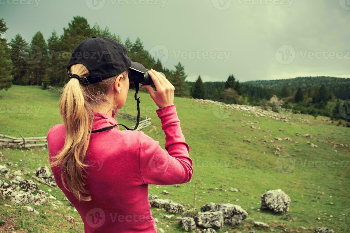 A woman hiking photo