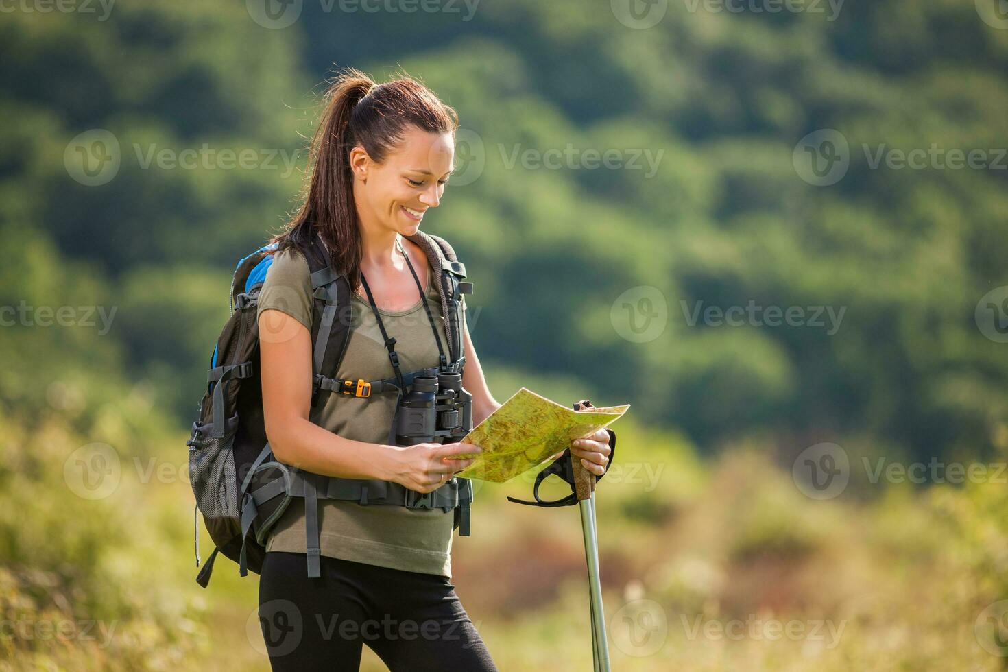 A woman hiking photo