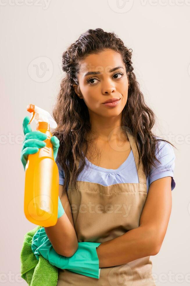 Portrait of a professional maid photo