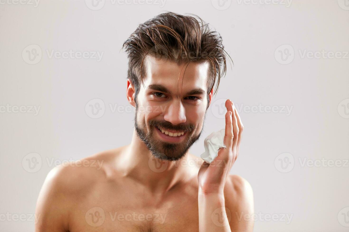 A man shaving photo