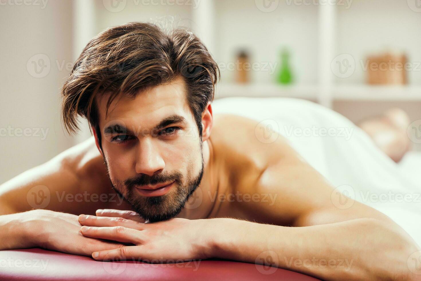 A man getting a massage photo