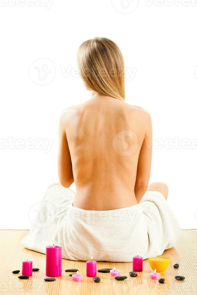 Woman having a spa treatment photo