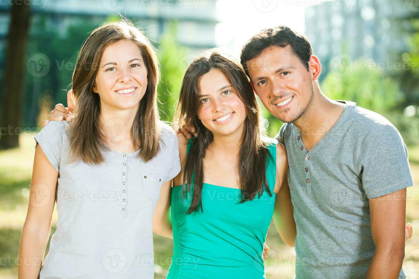 Friends spending time outdoors photo