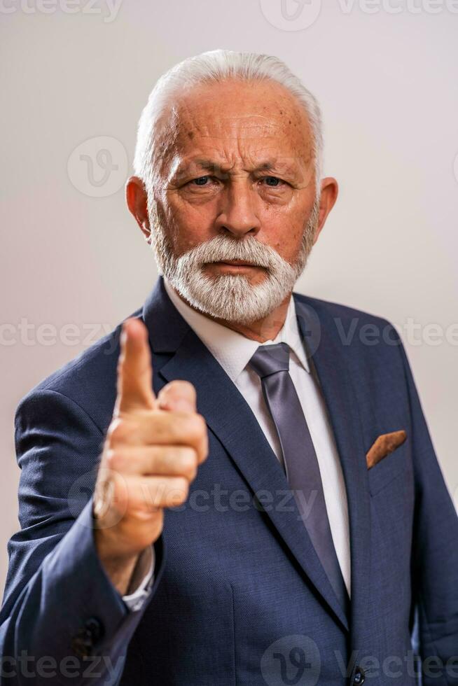 Portrait of a serious businessman photo