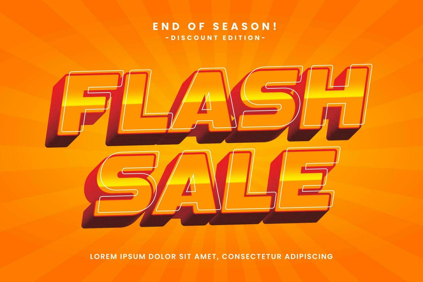 Vector Flash Sale big promo text effect