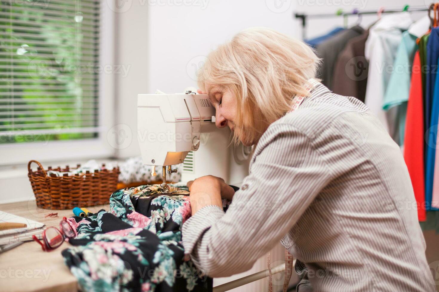 A woman tailoring photo