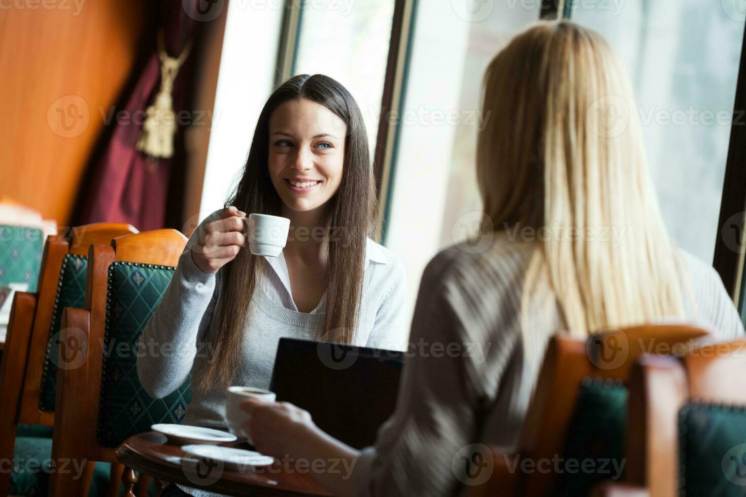 Friends in a cafe photo