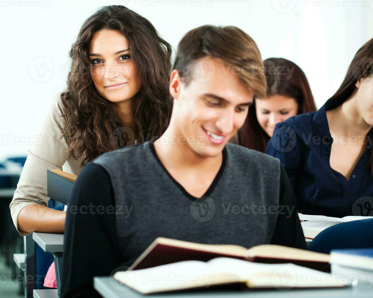 Students in a classroom photo