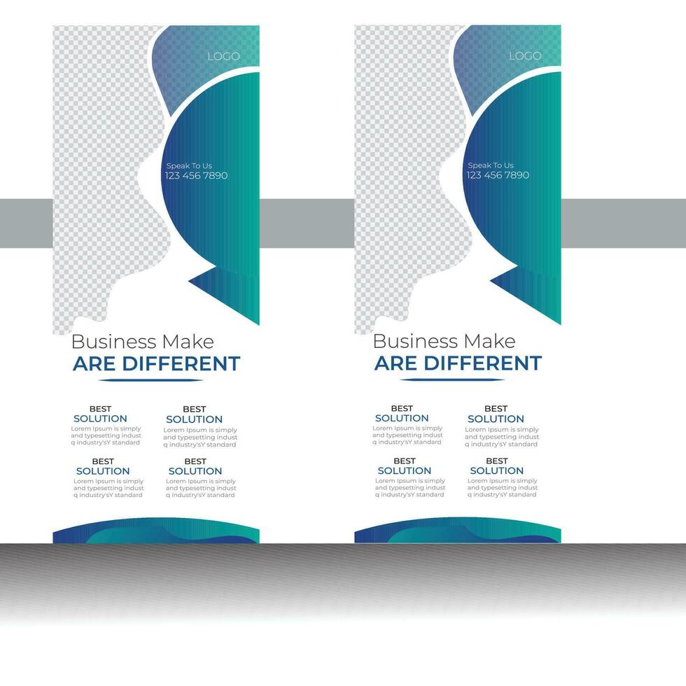 Rollup banner design template vector