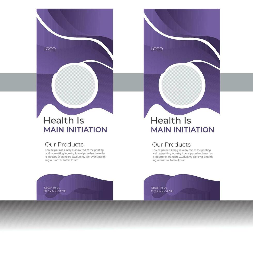 Rollup banner design template vector