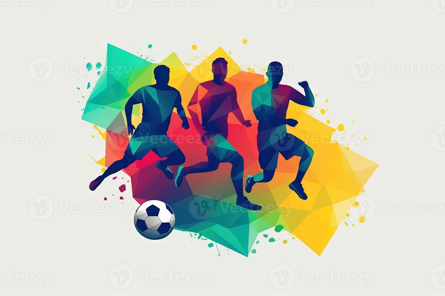 People playing soccer icon illustration photo