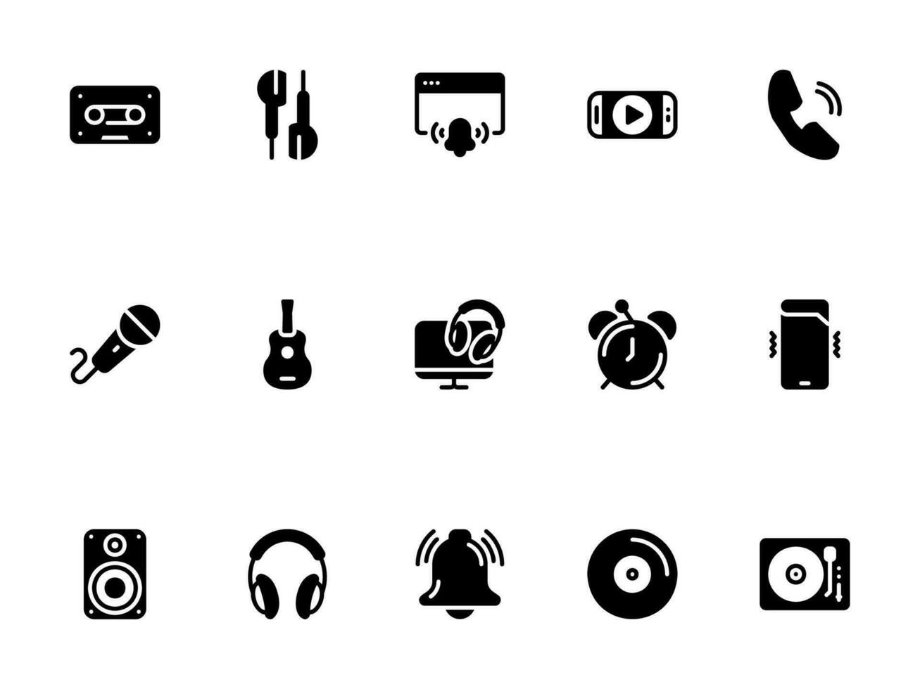 Simple vector icon on a theme audio and music storage devices