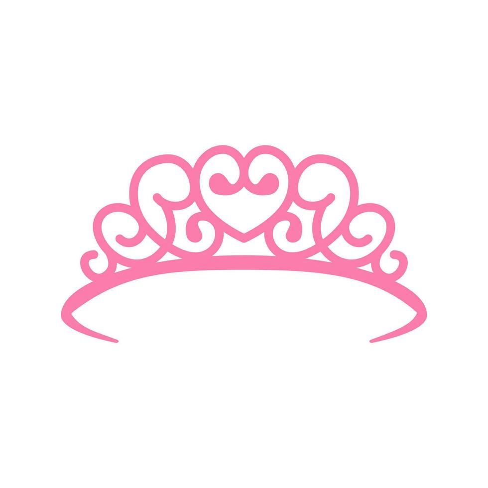 tiara vector icono. corona ilustración símbolo. princesa signo. reina logo.