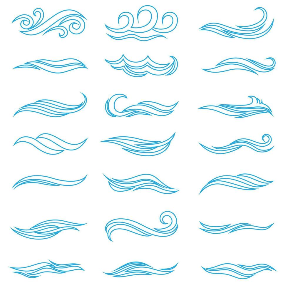 Wave icon vector. Surfing illustration sign. Ocean symbol. Sea mark. vector