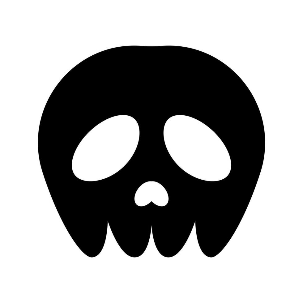 Scull vector icon. Skeleton illustration symbol. halloween sign or logo.