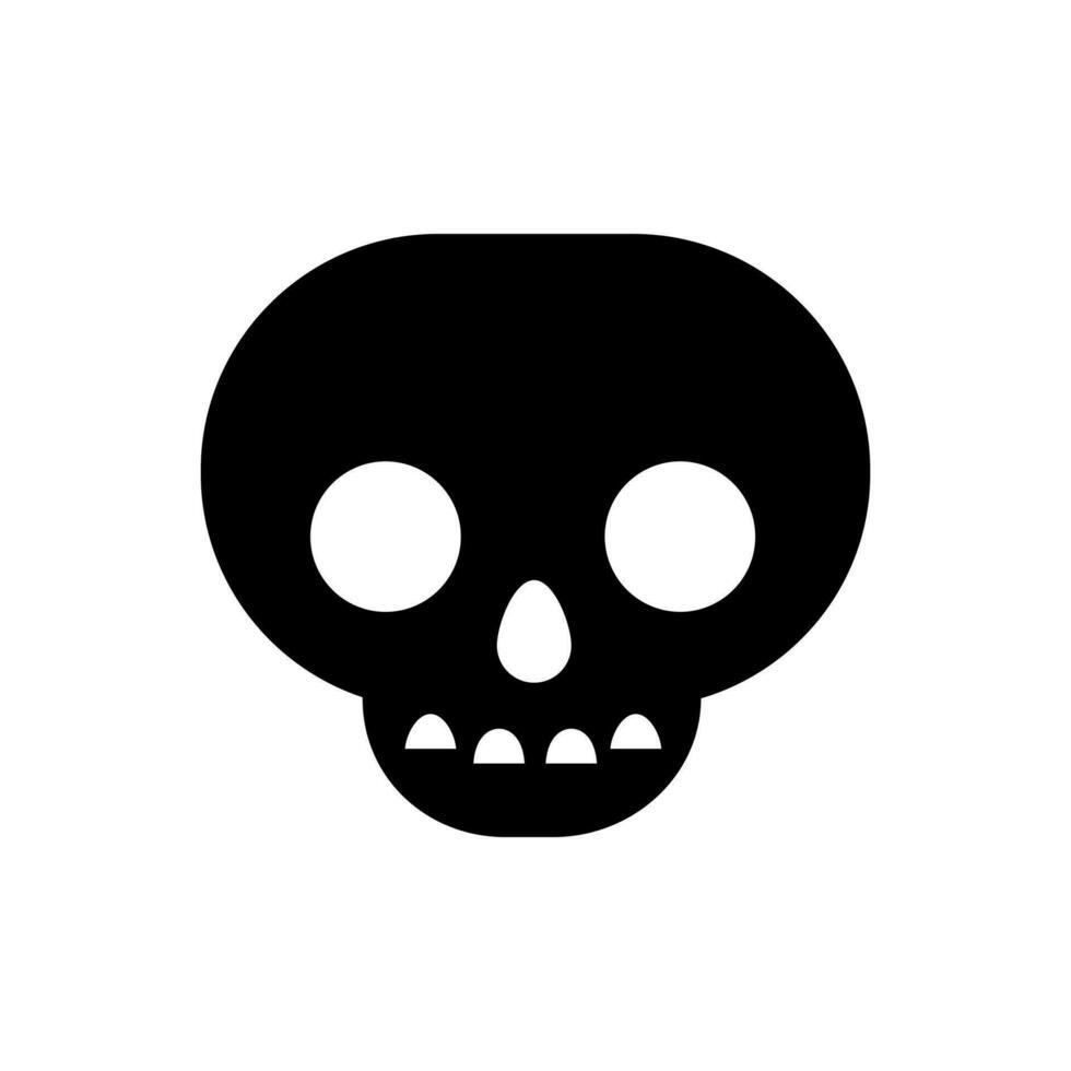 Scull vector icon. Skeleton illustration symbol. halloween sign or logo.